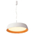 Colgante LED de 40 W con diseño moderno, con acabado blanco y interior de madera visible.