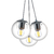 Colgante de Techo moderno ramillete 3 luces cromo cromado plateado
