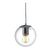 Colgante De Techo 1 Globo VIDRIO Transparente Ø15cm
