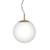 Colgante De Techo 1 Globo Satinado 25cm Dorado Opalina Esfera vidrio