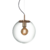 Lampara Colgante Moderna Dorada 1 Luz Esfera vidrio 25cm