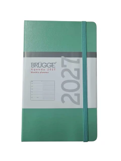 Agenda 2027 Brugge 13x21 Semanal Tipo Moleskine Con Elástico - tienda online