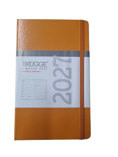 Imagen de Agenda 2027 Brugge 13x21 Semanal Tipo Moleskine Con Elástico