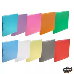 Carpeta A4 Rideo Plastica 2x40 Varios Colores Line X Unidad