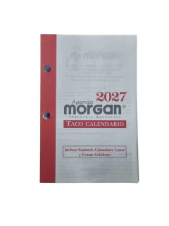 Taco 2027 Calendario Morgan 8,5 X 13 Cm X Unidad