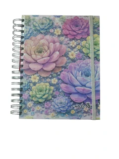 Agenda Nivel 10 2027 Bonjour Espiral Cactus Diaria 16x22 - comprar online