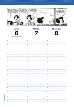 Agenda Mafalda 2025 - Encuadernada - Semanal - 19x13 Cm - Libreria Saturno