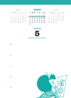 Agenda Mafalda 2025 - Día Por Página - Espiralada 11 X 15 Cm - tienda online