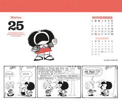 Imagen de Calendario Mafalda 2025 Taco Escritorio 13x11 Cm