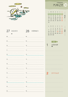 Agenda Kiwi 2025 Semanal Anillada Con Stickers 13 X 19 Cm - tienda online