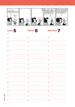 Agenda Mafalda 2027 - Encuadernada - Semanal - 19x13 Cm - comprar online
