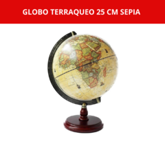 Promo Dia Del Padre Globo Terraqueo 25 Cm Sepia Meridiano Metal