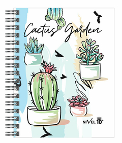 Agenda Nivel 10 2025 Bonjour Espiral Cactus Diaria 16x22 - comprar online