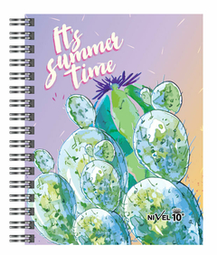 Agenda Nivel 10 2025 Bonjour Espiral Cactus Diaria 16x22 - Libreria Saturno
