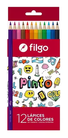Cajas Lapiz Lapices Filgo Color Caja X 12 Colores Largos - comprar online
