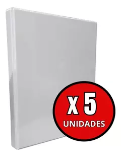 Carpeta Blanca Tamaño A4 De 2 Ganchos Tapa Cristal - Lomo 2X25 X 5 Unidades - comprar online