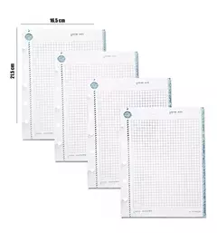 Repuesto Hojas Cuadriculadas Cita Kit Esquela 16x21 X 5 Uni