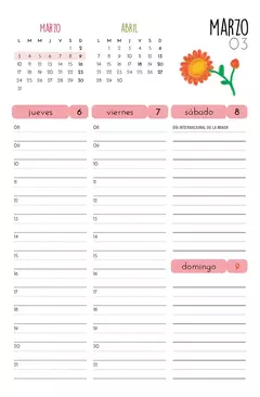 Agenda 2025 Semanal Por Mariana Sanz Con Stickers 13 X 19 Cm - comprar online