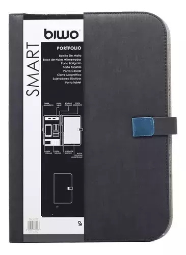 Carpeta Oficio Smart Biwo Con Cierre Magnético Simil Cuero