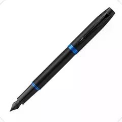 Lapicera Pluma Parker Im Vibrant Ring Azul + Estuche Original en internet