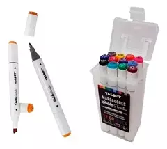 Marcador Talbot Triangular Doble Punta Artistico Box X 12 en internet