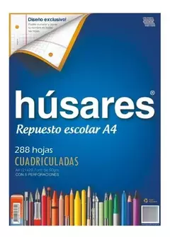 Respuesto Escolar Husares A4 X 288 HOJAS