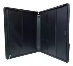 Carpeta A4 Simil Cuero C/cierre Y Diviciones Linea Premium - comprar online