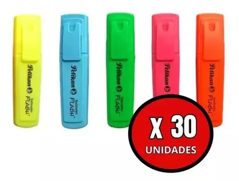 Resaltador Pelikan Flash Fluo X 30 Unidades Colores Surtidos