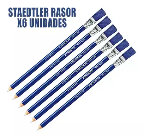Lápiz Goma Staedtler Rasor Con Escobilla X 6 Unidades