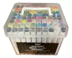 Marcador Talbot Triangular Doble Punta Artistico Box X 80 U