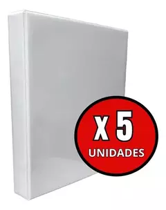 Carpeta Blanca Tamaño A4 De 2 Ganchos Tapa Cristal - Lomo 2X40 X 5 Unidades - comprar online