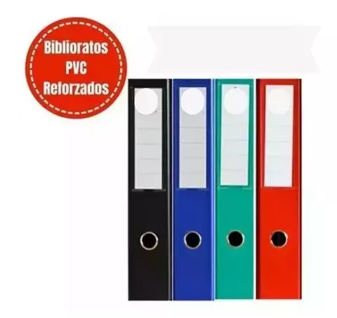 Bibliorato Oficio Lomo Ancho Avios Colores Varios X 10 Uni.