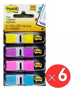 Banderitas Mini Post It 11.9x43.2mm 4 Colores Blister X 6 Un