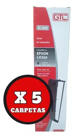 Cinta Gtc Para Impresora Epson Lx350 300+ 300+ii X 5 Uni - comprar online