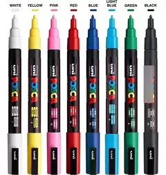 Marcadores Posca Pc-3m Set Estuche X 8 Colores - comprar online