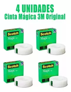 Cinta Mágica 3m Scotch 19mmx33 Mts Pack X 4 Unidades