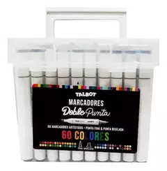Marcador Talbot Triangular Doble Punta Artistico Box X 60 - tienda online