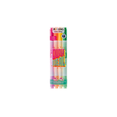 Resaltadores Mooving Dupla Ideal Pack De 4 Neon + 4 Pastel