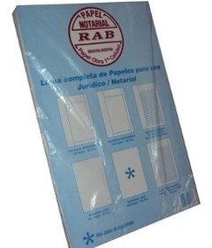 PAPEL RAB NOTARIAL OFICIO LISO X 100 HOJAS - 130 GRS