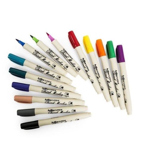 Marcadores Punta Pincel ART LINE SUPREME X 12 Colores