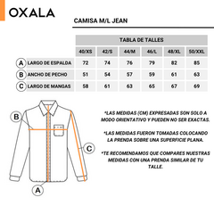 Camisa jean negra - tienda online