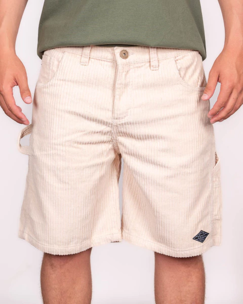 Bermuda carpintero corderoy beige - comprar online