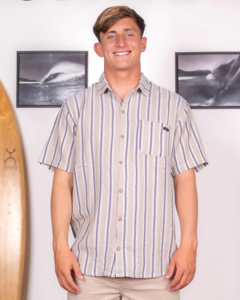 Camisa lino avellana - comprar online