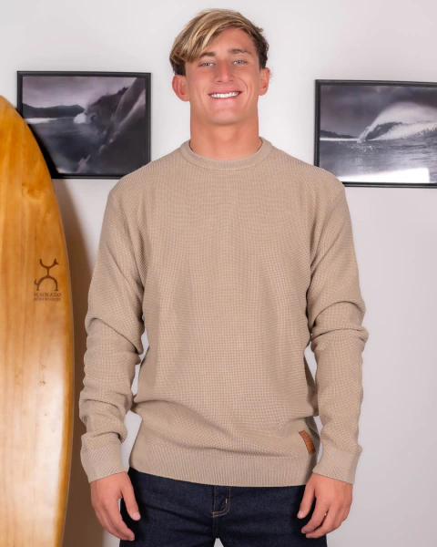 Sweater wafle beige