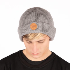 Gorro tejido punto gris - comprar online