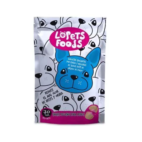 Snacks Rellenos para Perros Cachorros y Adultos Razas Mini Lopets Foods 70 GR