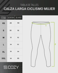 Imagen de Calza Larga de Ciclismo Dama Aero con Badana RoadPro - Cozy Sport