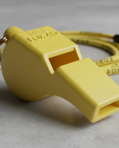 Silbato Fox 40 Mini Plastico Arbitro Profesional Correa Color Amarillo - comprar online