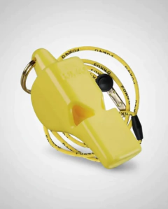 Silbato Fox 40 Mini Plastico Arbitro Profesional Correa Color Amarillo en internet