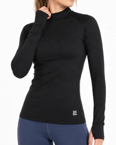 Remera Térmica Mujer Manga Larga Cozy Sport Premium - Negra -